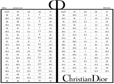 dior size chart women.